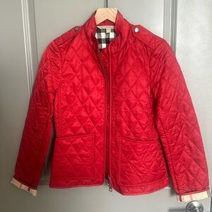 Women Burberry Brit jacket, size- S/P , colour - red